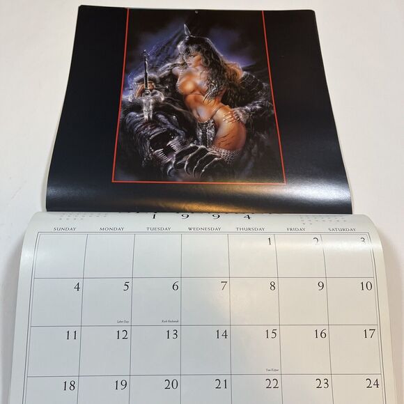 Heavy Metal 1994 Calendar Rowena Goodfellow Royo Vintage Fantasy Art Pin Ups - Picture 11 of 16